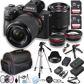 SONY α7III + 28-70mm lens (ENGLISH Menu) Sony a7III Full-Frame Mirrorless Camera, 28-70mm Lens, 64GB
